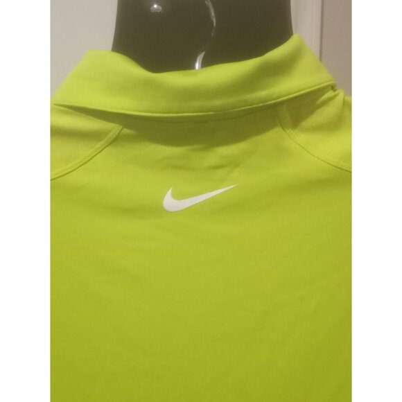NIKE GOLF Tour Performance Dri Fit Neon Green Polo Shirt Mens Large L - Picture 6 of 11
